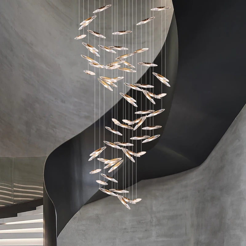 lustre en cristal de luxe pour hôtel et villa moderne