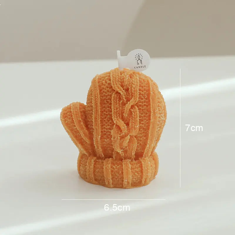 bougie parfumée mignonne en forme de gants faits main décoration de fête - vue 6 sur 10
