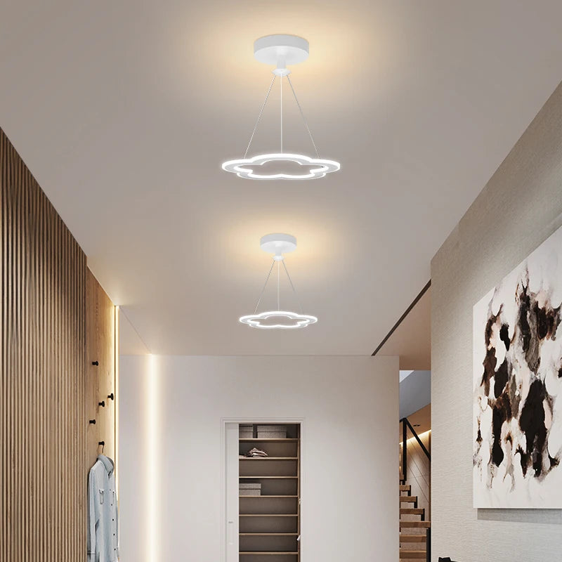 lustre nordique simple pour balcon bar restaurant led - vue 6 sur 21