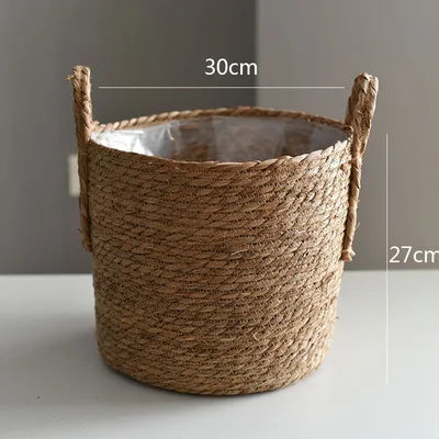 panier tissé à la main pour jardinage et rangement décoratif - vue 8 sur 11