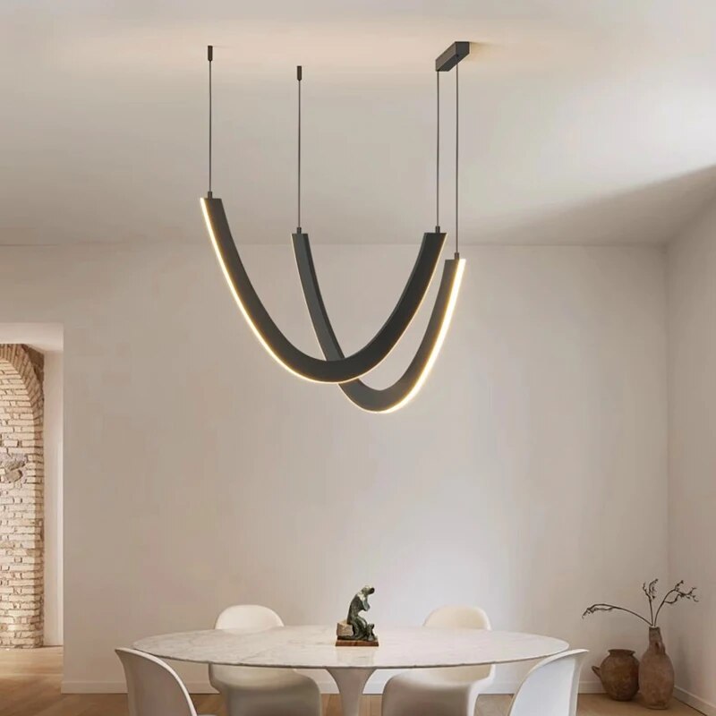 Suspension déco salon lumières lustres salle manger - vue 4 sur 8