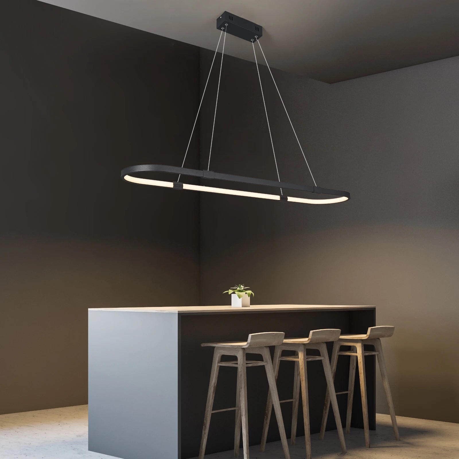 NEO Gleam minimaliste moderne lustre pour salle à manger cuisine Bar mode lustres courrier gratuit suspension LED lustre éclairage - vue 5 sur 7