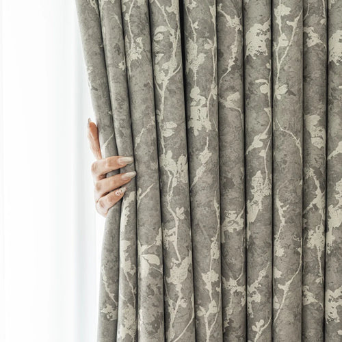 Rideau occultant motifs floraux décoratif pour chambre salon