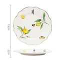Assiette céramique style européen motif citron élégante