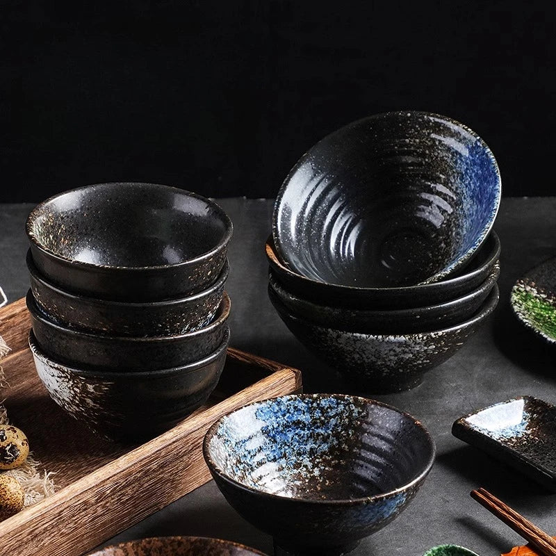 Bol à riz céramique forme corne style japonais - vue 2 sur 7