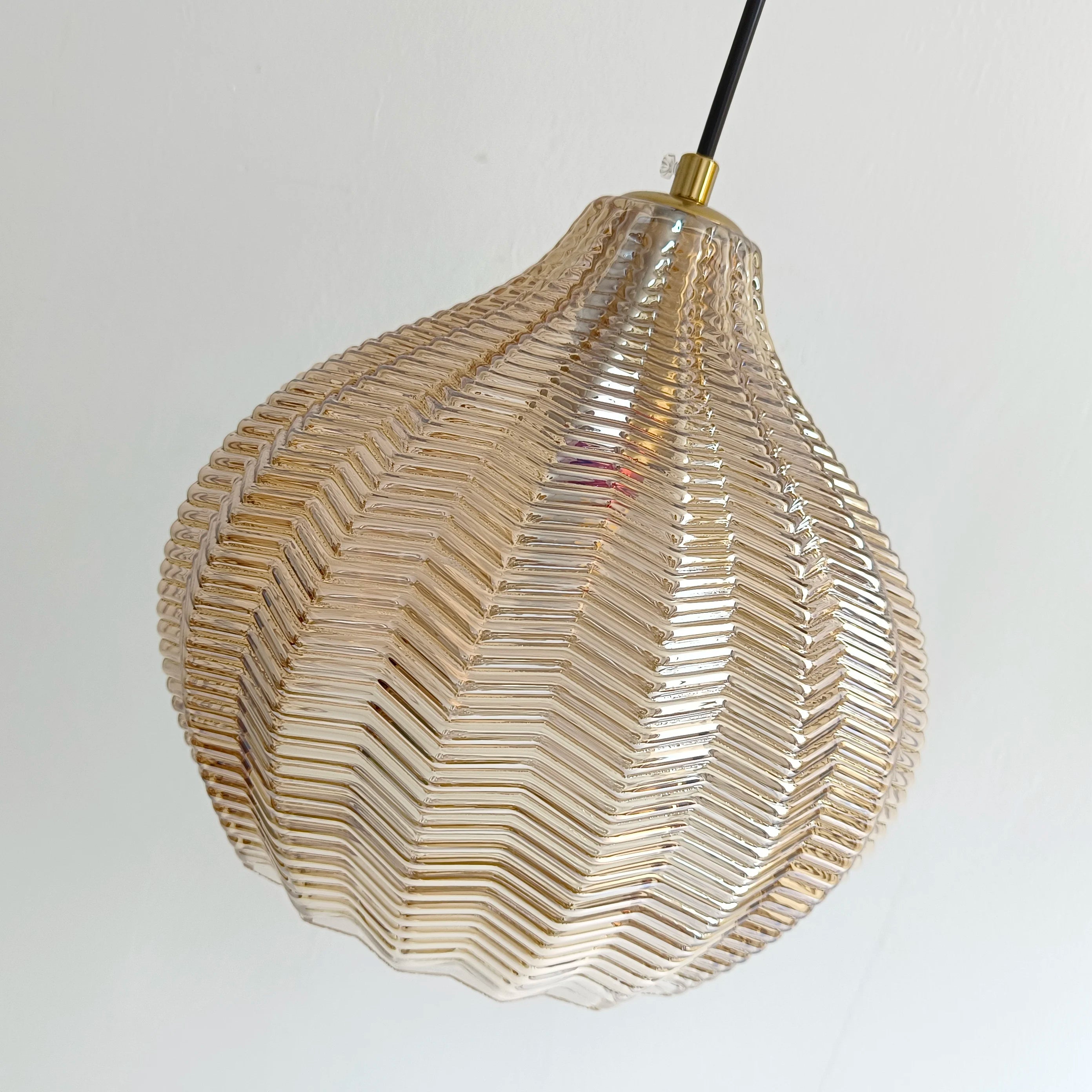 Suspension nordiques en verre ambre lampe suspendue Luminaires de cuisine E27 Restaurant chambre chevet décor lampe Luminaires - vue 6 sur 14