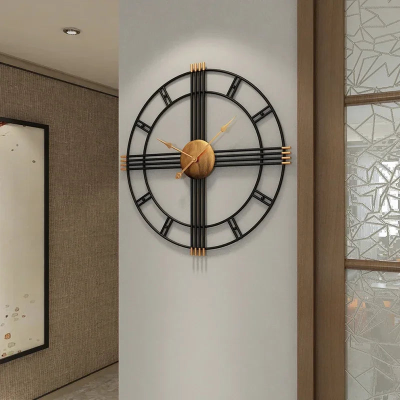 horloge murale moderne décoration nordique créative et silencieuse - vue 5 sur 9