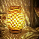 Petite lampe de Table en rotin à intensité variable