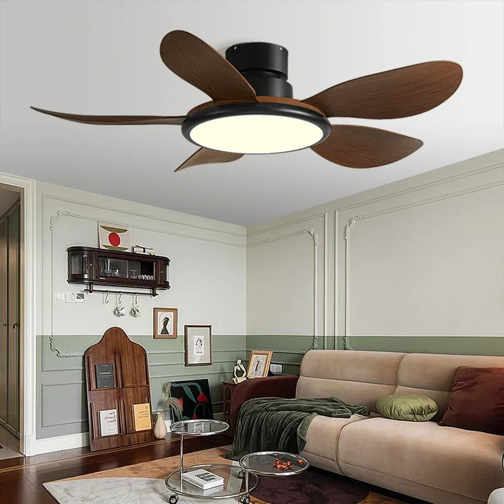 ventilateur de plafond simple avec lumière led et télécommande - vue 5 sur 15