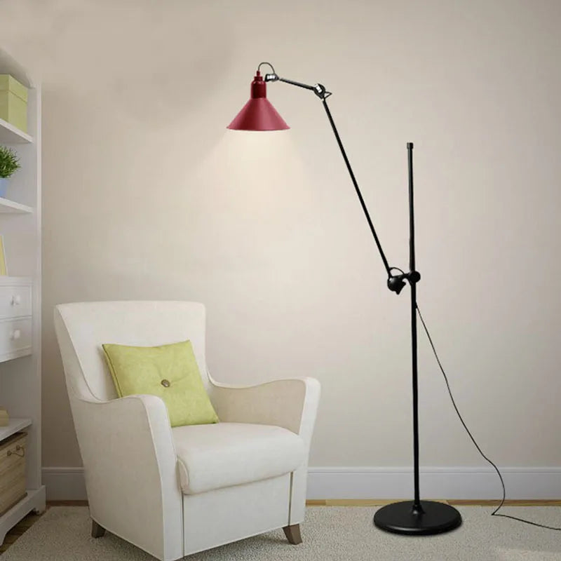 lampadaire vintage rotatif réglable pour éclairage intérieur décoratif