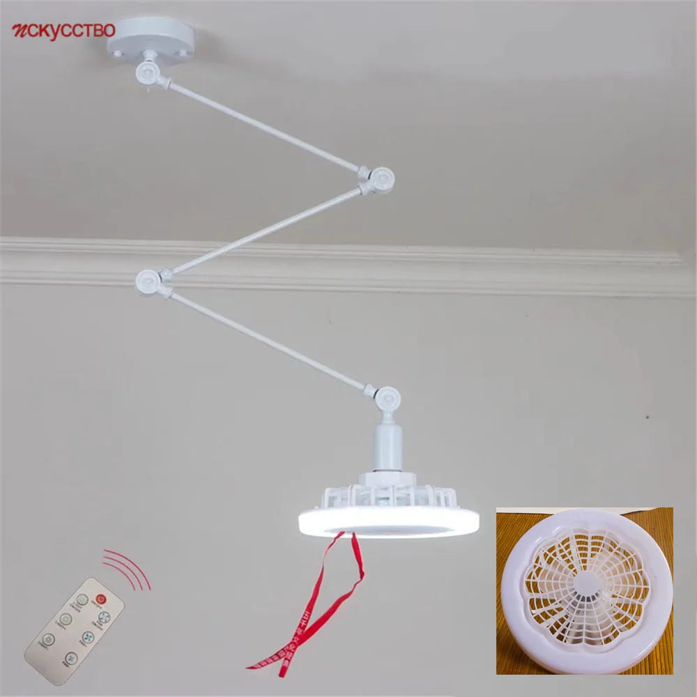 suspension led créative avec télécommande et ventilateur multifonction - vue 2 sur 6