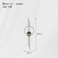 applique murale led minimaliste à trois gradations art déco