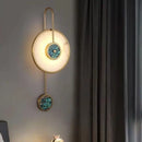 applique murale de luxe en marbre avec pierres précieuses intégrées