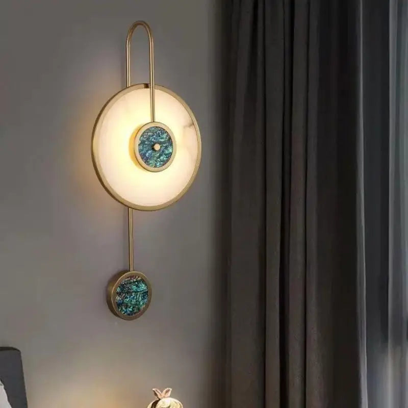 applique murale de luxe en marbre avec pierres précieuses intégrées - vue 5 sur 7