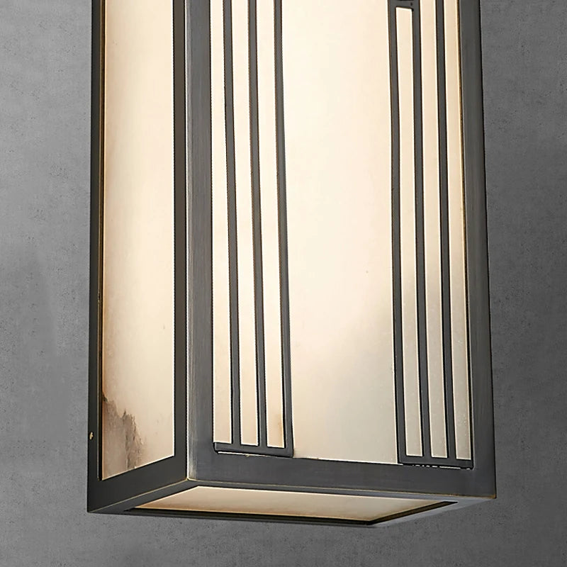 applique murale en marbre et cuivre style chinois pour décoration hôtel