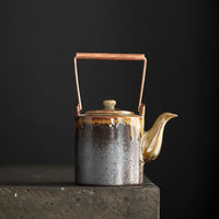 Couvercle bol theiere ceramique style retro artisanal maison