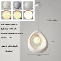 Nordique salle à manger suspension Led lumières Wabi Sabi Led suspension lampe chambre minimalisme suspension lampe décor à la maison éclairage intérieur lampe