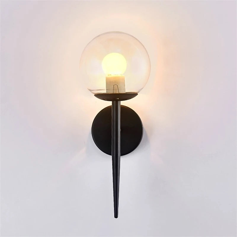 applique murale led modernes nordiques boule de verre décoration artistique - vue 5 sur 10