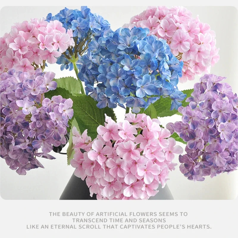 branche d'hortensia artificielle pour décoration intérieure et bureau - vue 7 sur 12