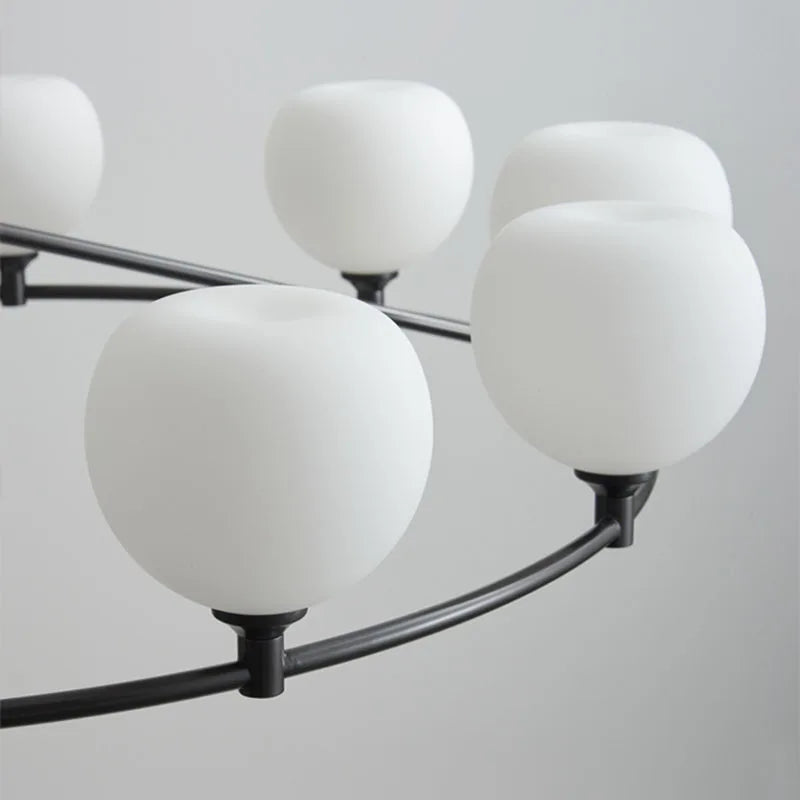 suspension moderne en laiton et verre hauteur réglable