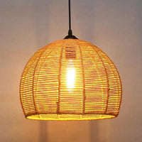 Lustre en corde de chanvre rétro