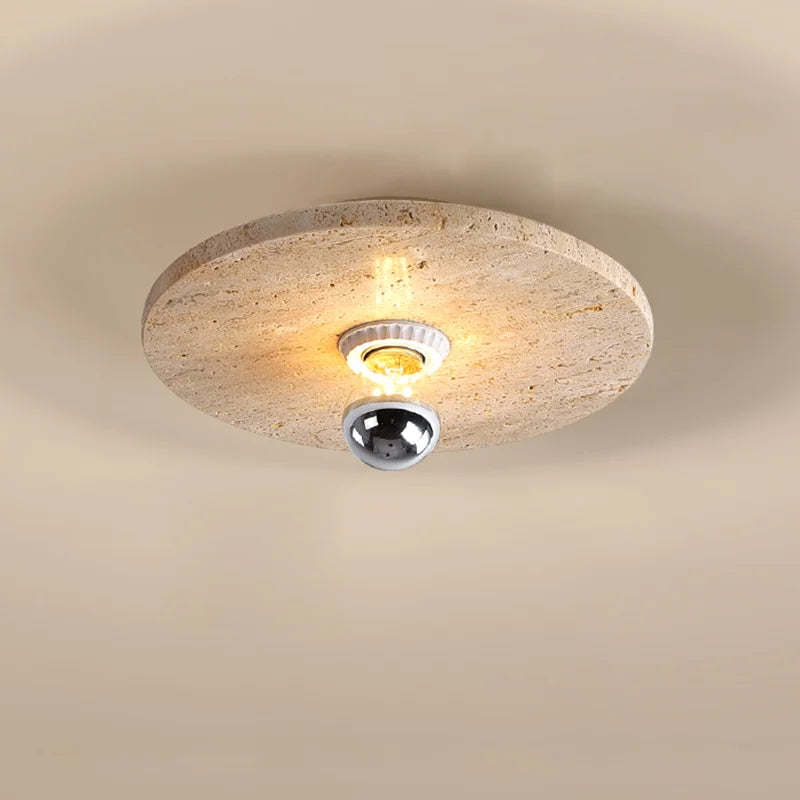 applique murale rétro en pierre naturelle design scandinave à led - vue 2 sur 8