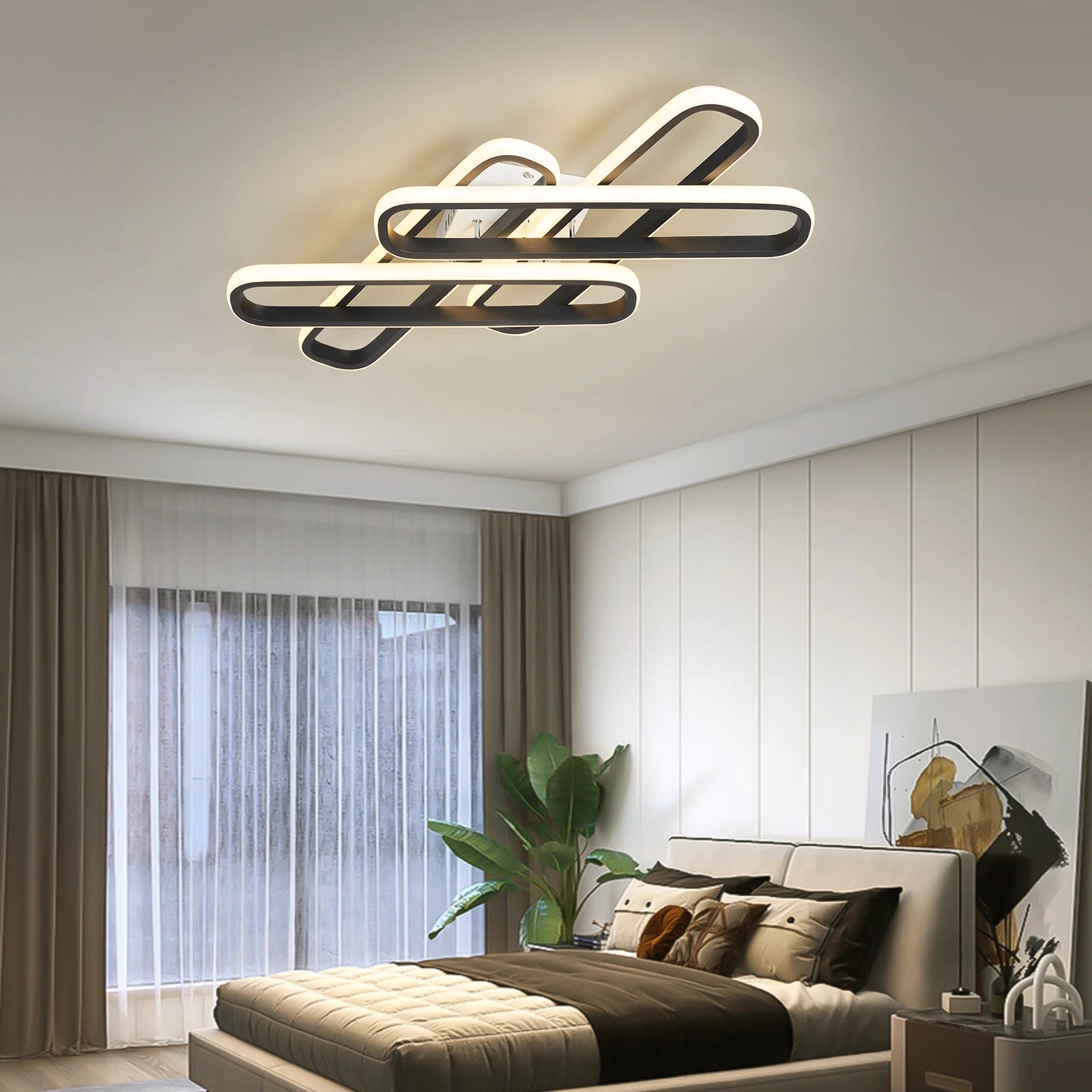lustre moderne à LED design créatif pour intérieur - vue 6 sur 10