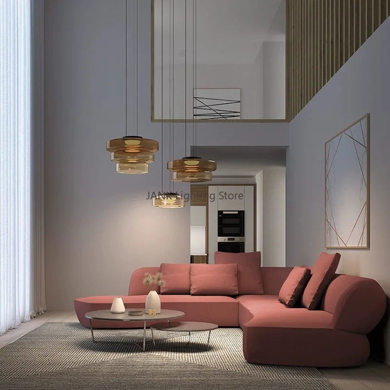 Suspension en verre minimaliste design style italien - vue 4 sur 24