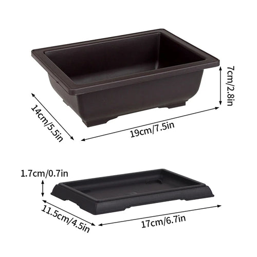 pots de fleurs rectangulaires imitation argile pour jardin extérieur