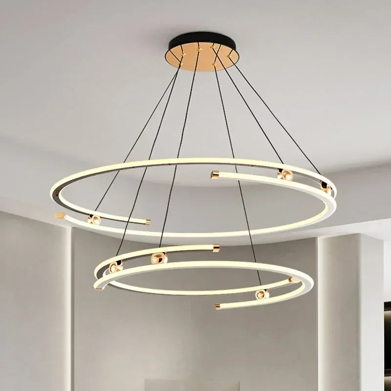 suspension led moderne pour décoration intérieure élégante - vue 3 sur 12
