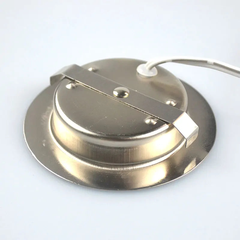 mini lampe encastrée led mince éclairage affichage intégré nickel - vue 4 sur 6