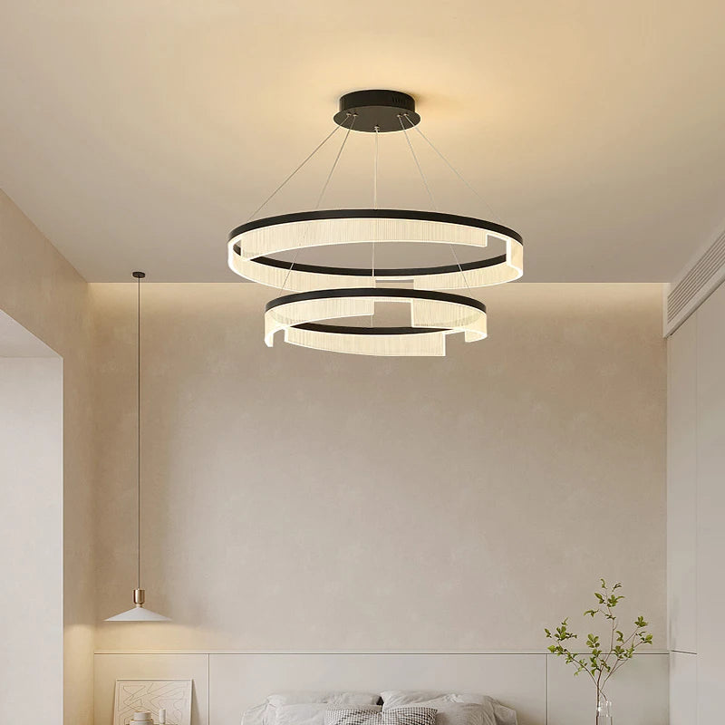 Lustre anneau LED au design moderne - vue 6 sur 12