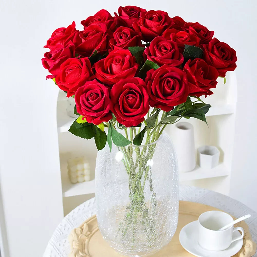 rose artificielle en soie pour décoration de mariage et événements - vue 3 sur 28