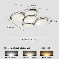 plafonnier led intelligent design moderne en forme de galets