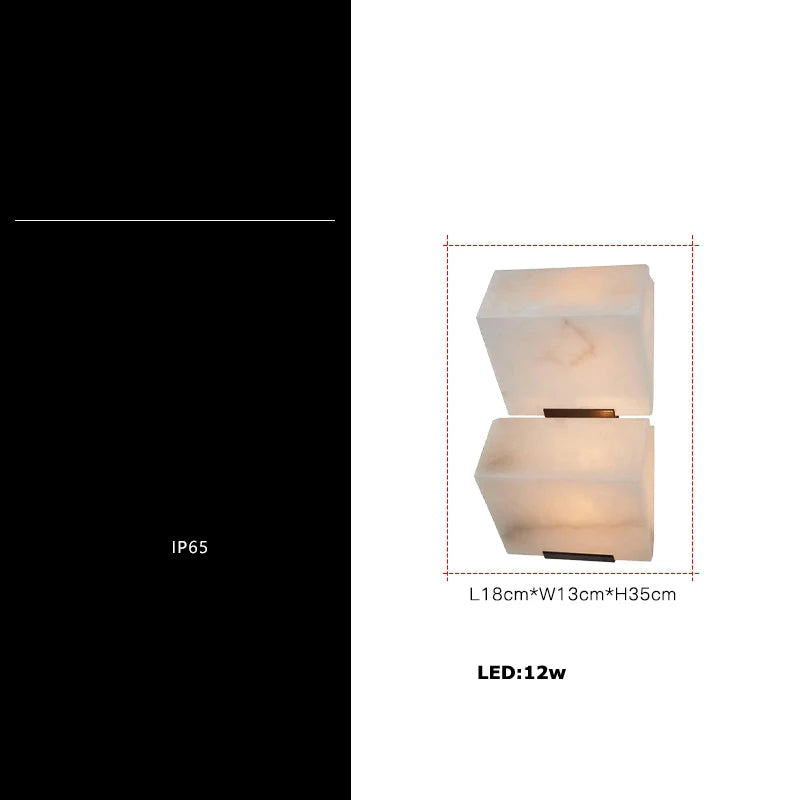 applique murale led étanche pour intérieur et extérieur géométrique