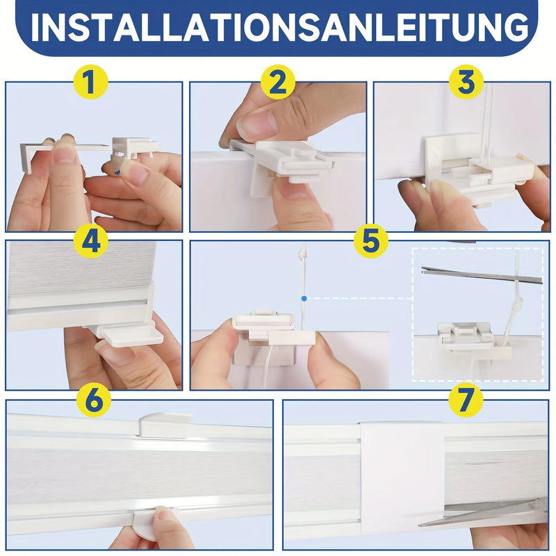 Store plissé alvéolé occultant sans perçage pour fenêtre