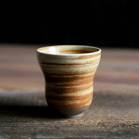 Mug céramique raku vintage peint main texture naturelle