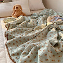 plaid coton crepe ete carreaux enfant chambre salon