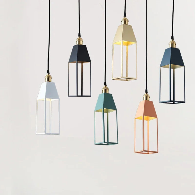 Modern Pendant Lamp Creative Nordic Style Macaron E27 Hanging Dining Living Bedroom Bedside Bar Table Kitchen Island Decor Light - vue 5 sur 12