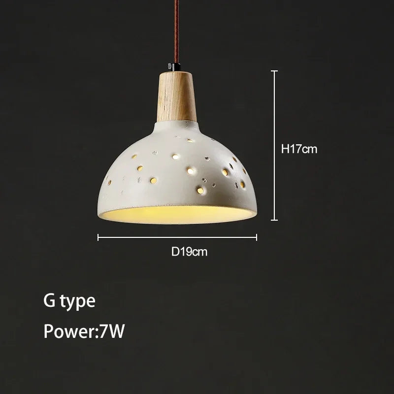 suspension wabi-sabi en ciment et travertin pour décoration intérieure - vue 13 sur 14
