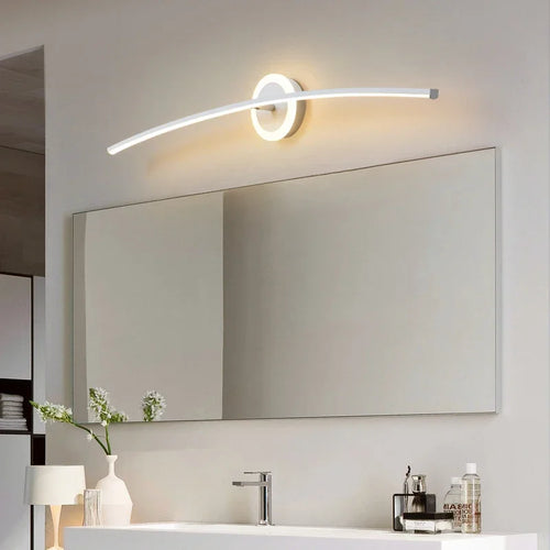 Applique murale LED ligne de salle de bain moderne lumière chambre salon étude mur lumière ambiante fer cuisson peinture lampes artisanales et lanterne