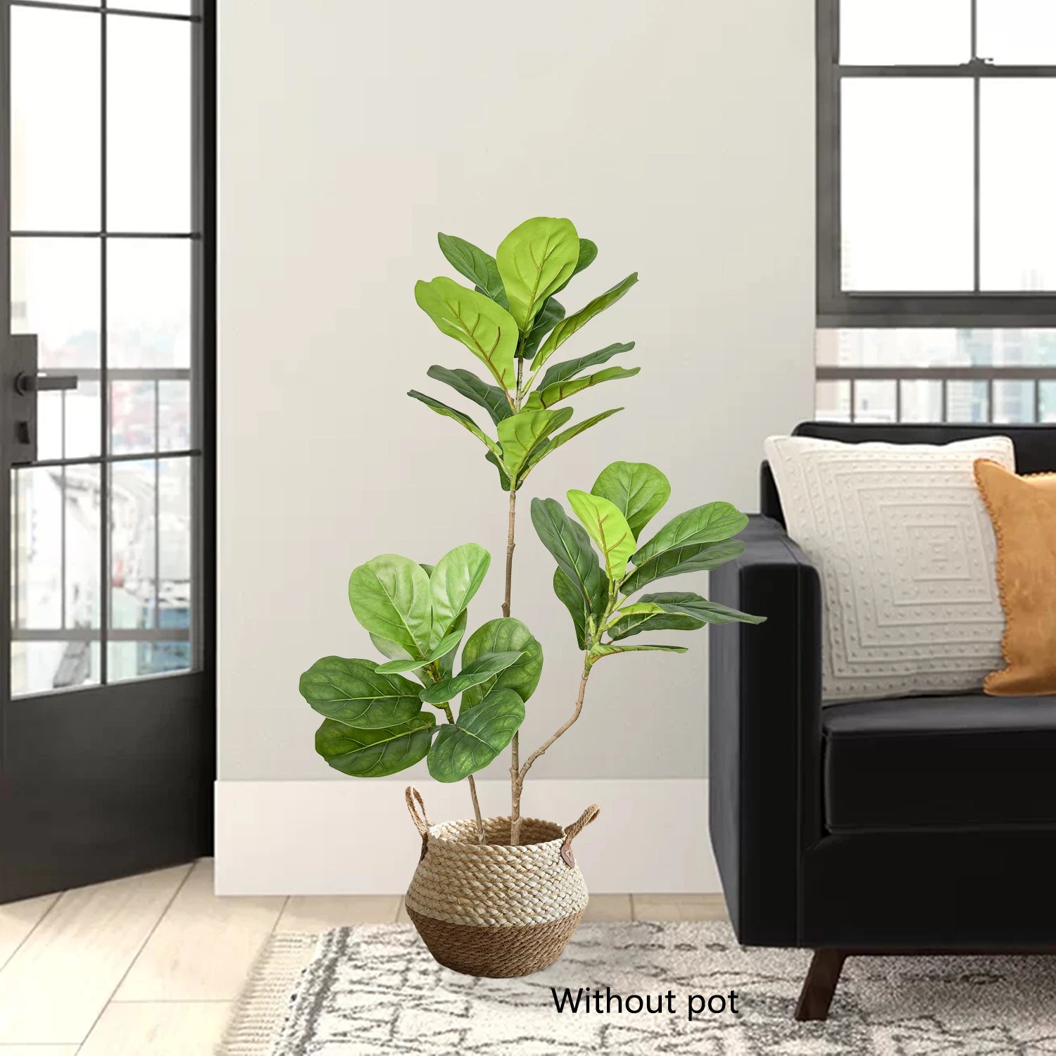 branches artificielles de ficus grandes feuilles pour décoration intérieure et extérieure - vue 6 sur 14