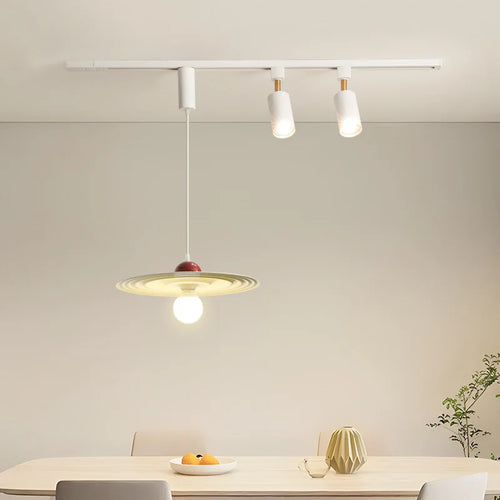 suspension led en bois pour table à manger nordique