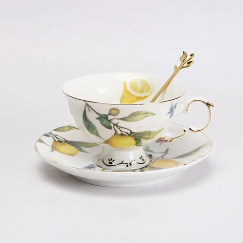 Assiette ceramique style europeen motif citron elegant