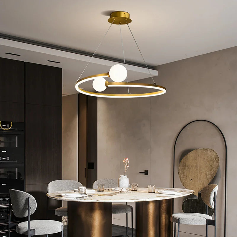 sandyha lustre moderne en anneau pour décoration intérieure