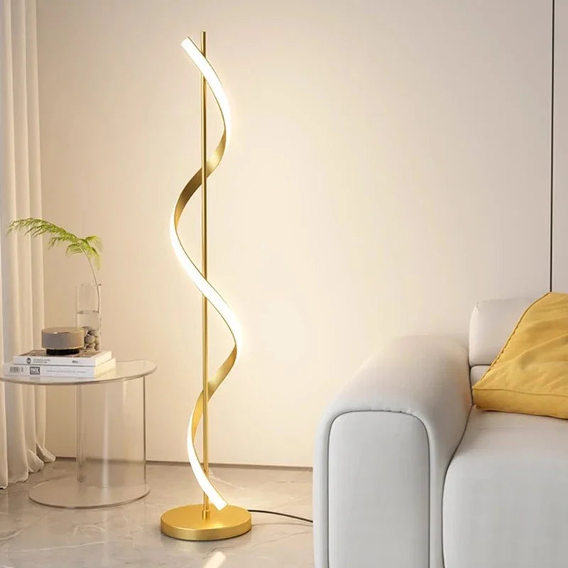 Lampadaire LED spiralé minimaliste - vue 2 sur 15