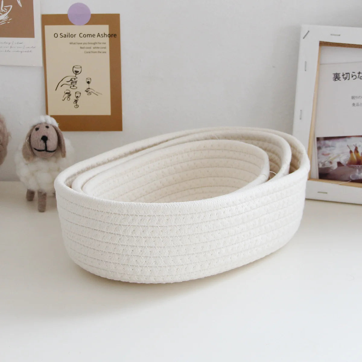 paniers de rangement multifonctionnels pour bureau et jouets enfants - vue 6 sur 10