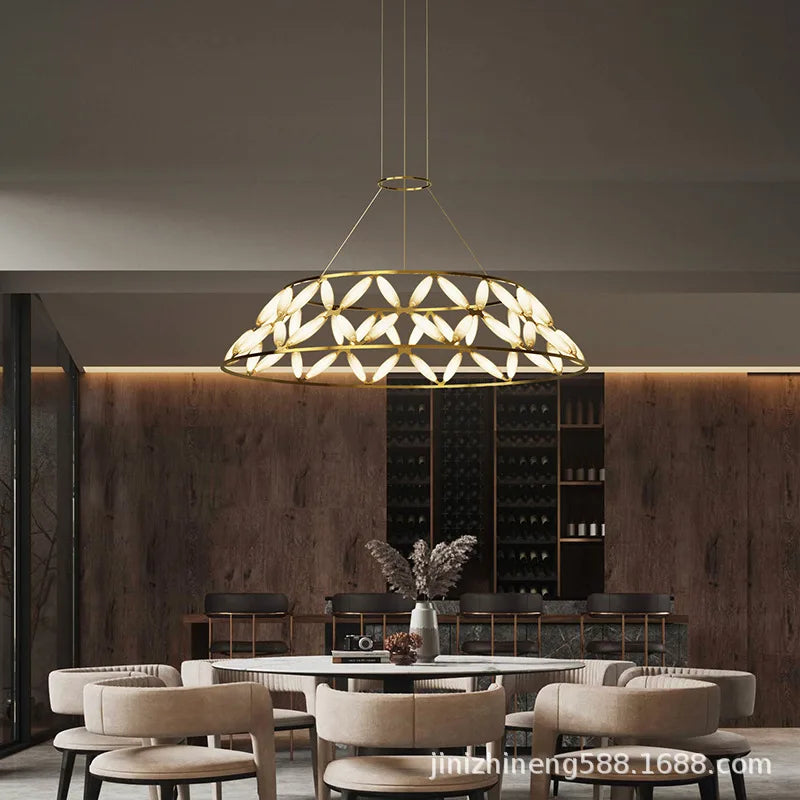 plafonnier led minimaliste moderne avec abat-jour fantaisie - vue 5 sur 13