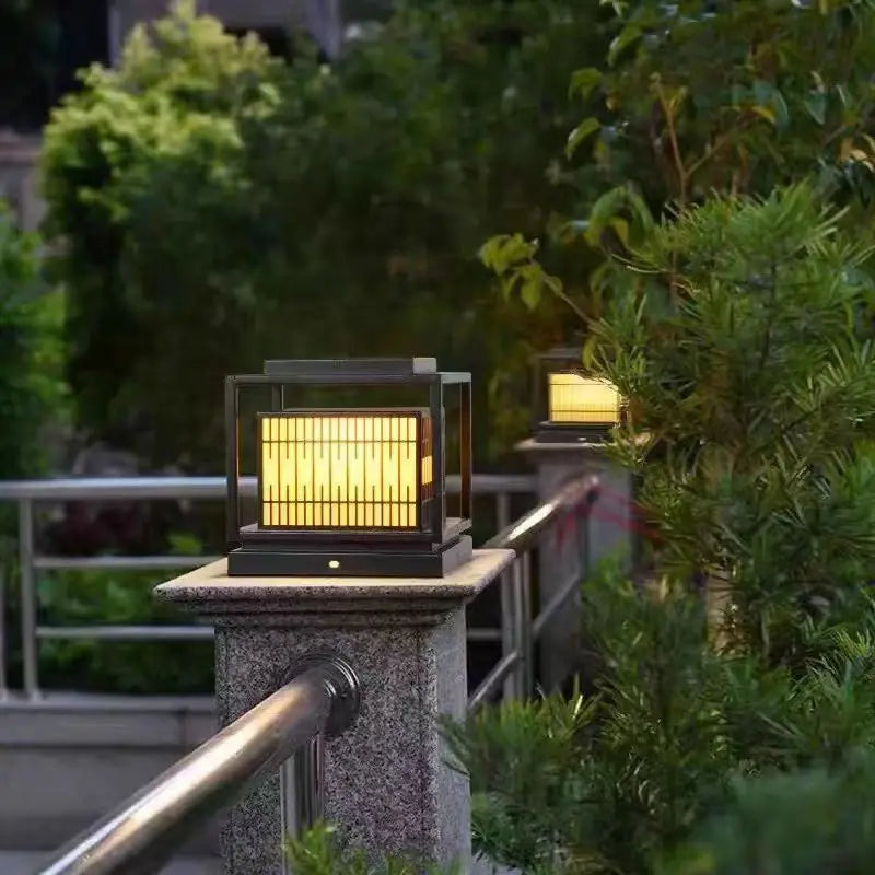 lampe solaire extérieure à led avec télécommande et intensité variable - vue 6 sur 10