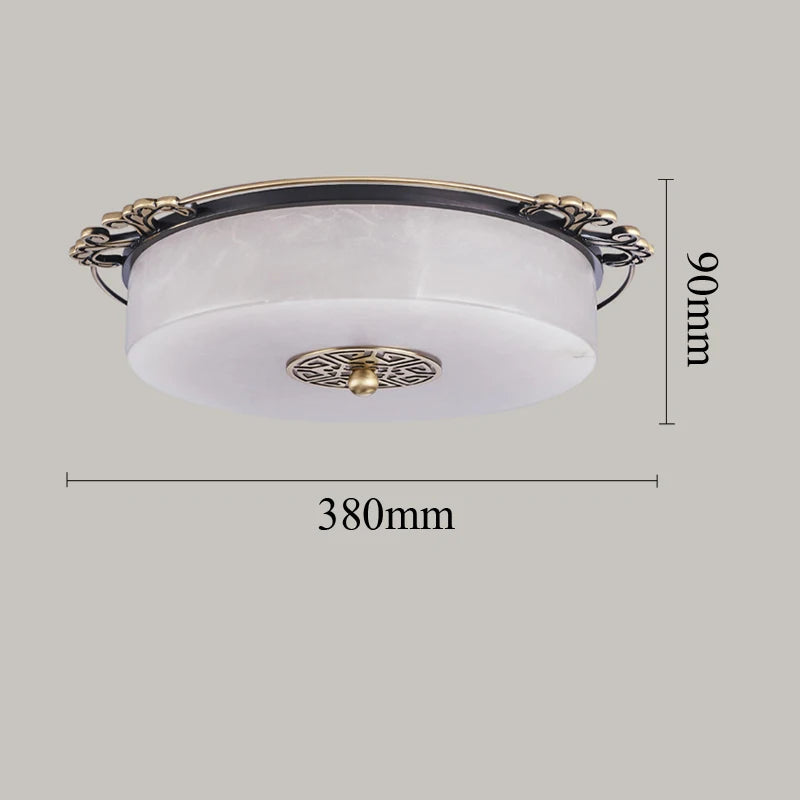 plafonnier led luxe marbre circulaire pour grand ménage - vue 6 sur 7